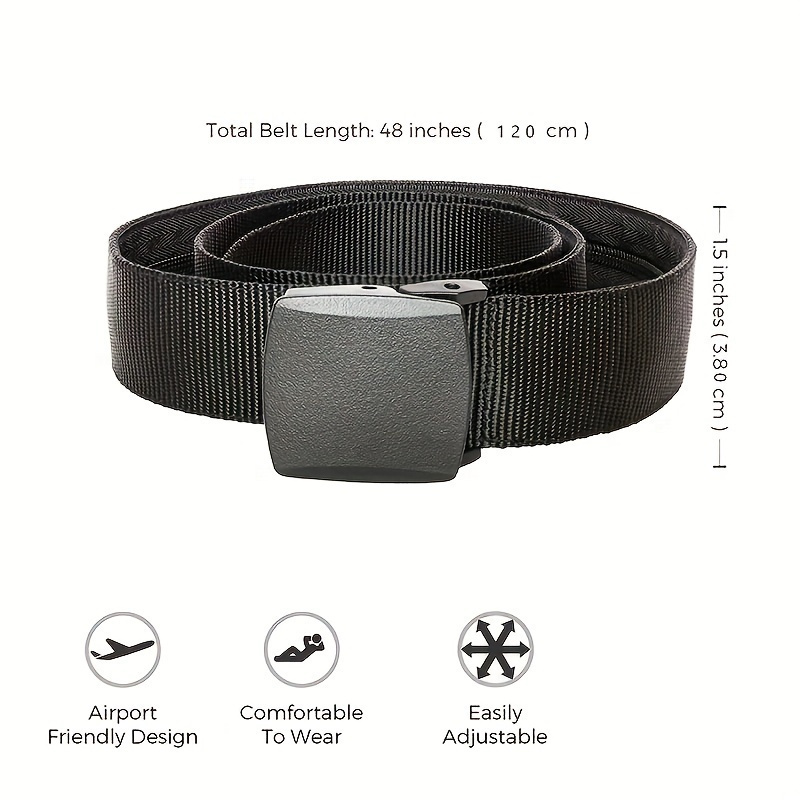 Men's Tactical Belt Quick Release Braided Nylon Heavy Duty Adjustable Strap